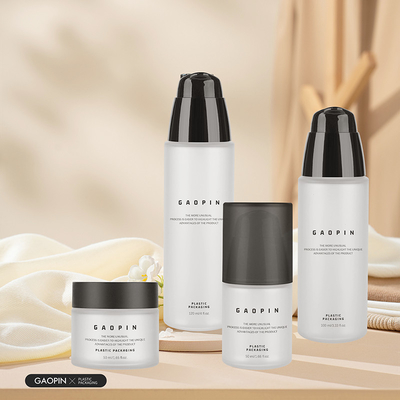 aangepaste 50/100 / 120ml frosted zonnebrandcrème voor huisdieren cosmetische verpakking plastic fles en potten