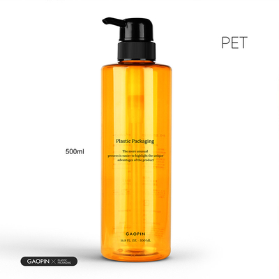 500ml op maat gemaakte luxe pet plastic Body Wash Lotion container transparante shampooflessen