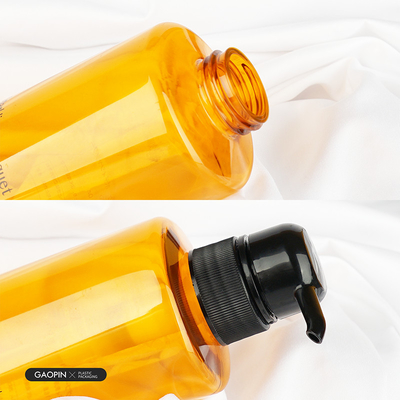 500ml op maat gemaakte luxe pet plastic Body Wash Lotion container transparante shampooflessen