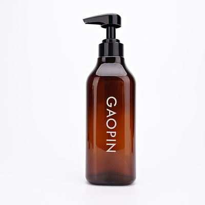 Amber Vierkante Lege de Shampoo en het Veredelingsmiddelflessen 300ml 600ml 1000ml van 500ml
