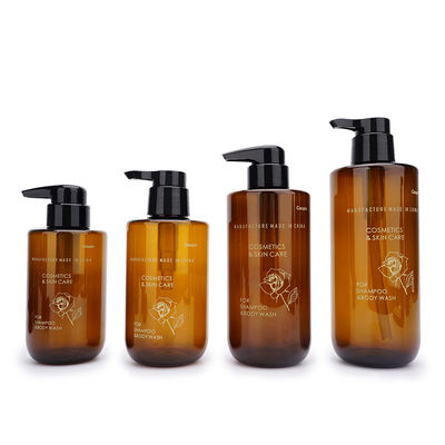300ml 400ml 500ml 600ml om Amber Shampoo Conditioner Plastic Shampoo-Flessen
