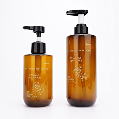 300ml 400ml 500ml 600ml om Amber Shampoo Conditioner Plastic Shampoo-Flessen
