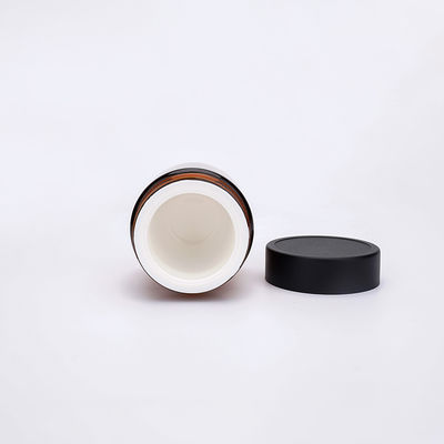 50g 30g Amber Cream Jars, de Kruik van het Make-upvlekkenmiddel met Schroefdeksel
