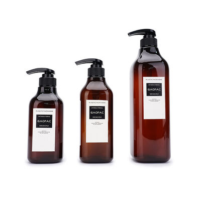 Plastic de Shampooflessen van HUISDIEREN Lege Amber Skin Care Packaging 500ml 600ml 1000ml