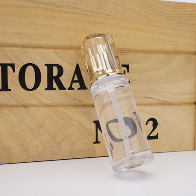 Kosmetische van de de Flessen Hoge Transparantie van de HUISDIEREN Plastic Lotion Gouden de Pompfles 60ml