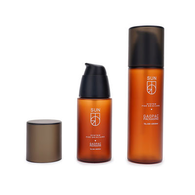 De berijpte Verpakking van Amber Pet Plastic Bottles 30ml 100ml 120ml Skincare