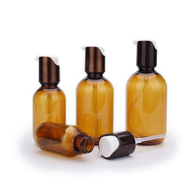Plastic de Lotionfles Amber Color Screen Printing van 30ml 60ml 130ml