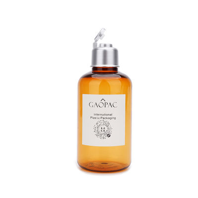 180ml Amber Plastic Shampoo Bottles/Kosmetische Toner Fles met Flip Cap