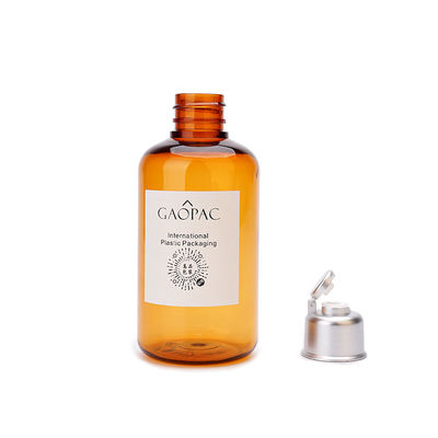 180ml Amber Plastic Shampoo Bottles/Kosmetische Toner Fles met Flip Cap