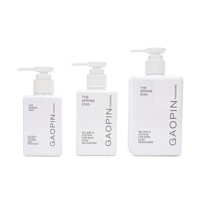 Vierkante van de Wasflessen 280ml van het Shampoolichaam Witte de Shampooflessen met Pomp