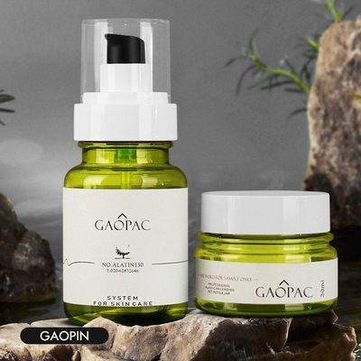 de Luxe van de de Lotionfles van 40ml 50ml 130ml Groene Plastic Kosmetische Verpakkingsreeks