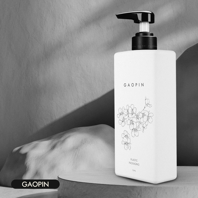 de Gepaste kleur Witte HDPE van 60ml 300ml 350ml 750ml Witte plastic de lotionflessen van de pompshampoo